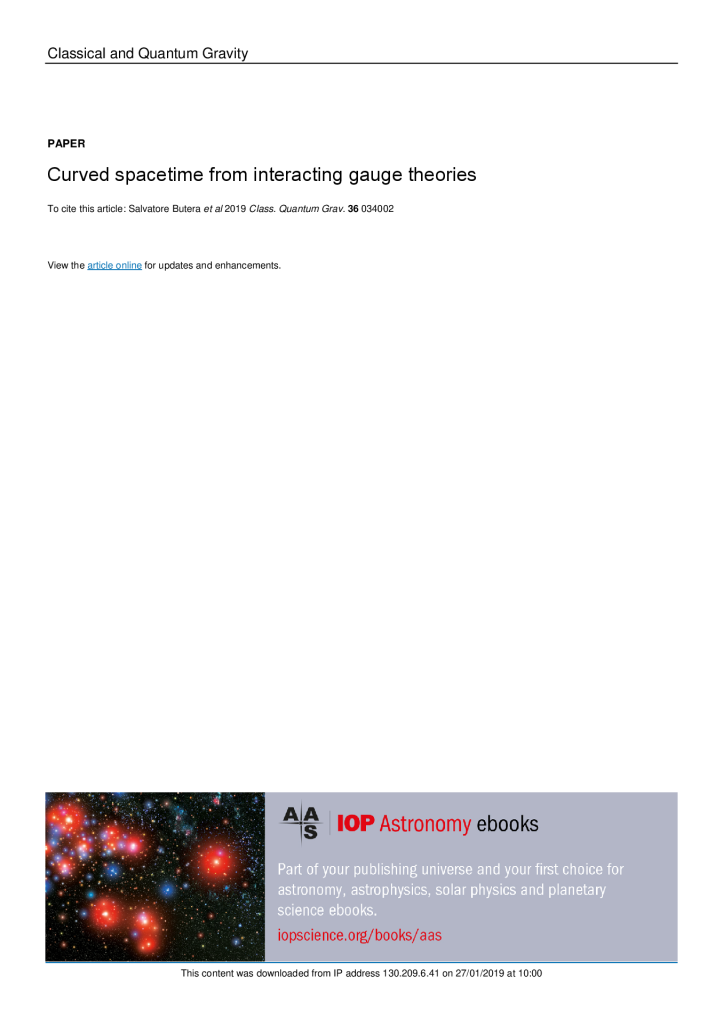 Curved spacetime from interacting gauge theories