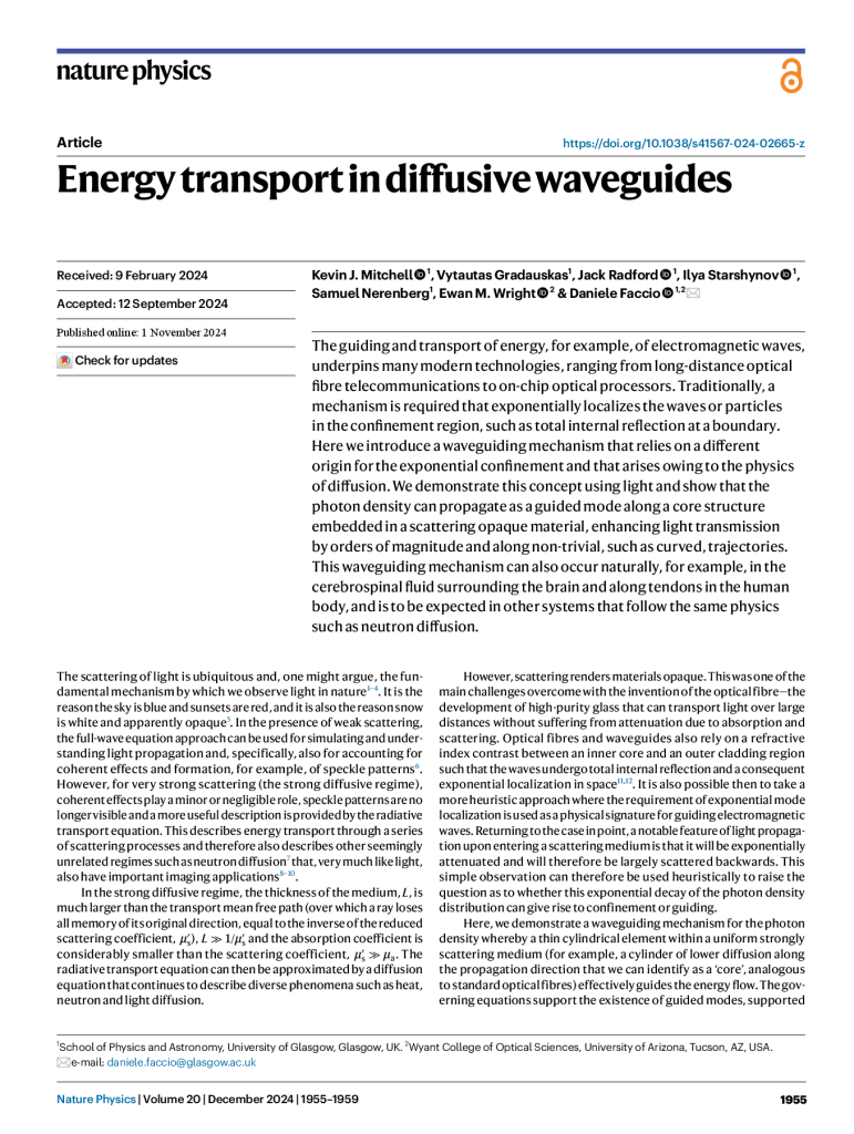 Energy transport in diffusive waveguides