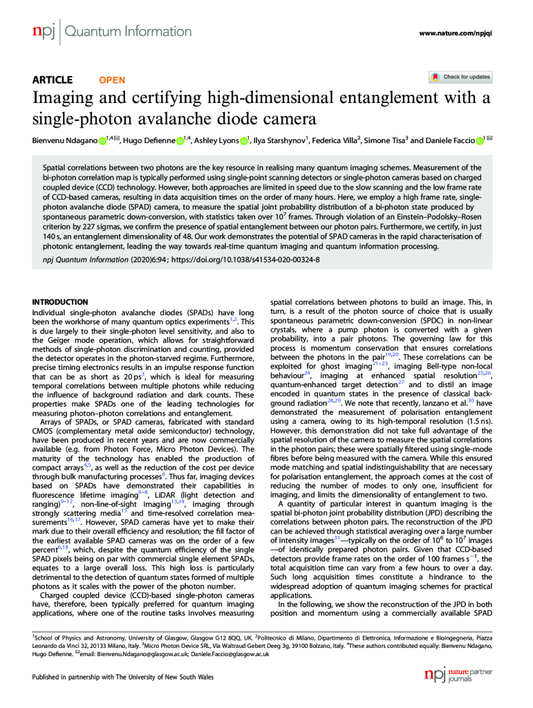 Imaging and certifying high-dimensional entanglement with a single-photon avalanche diode camera