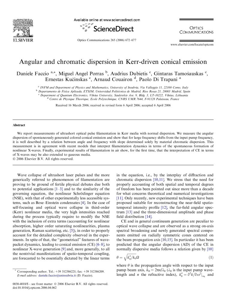 Angular and chromatic dispersion in Kerr-driven conical emission