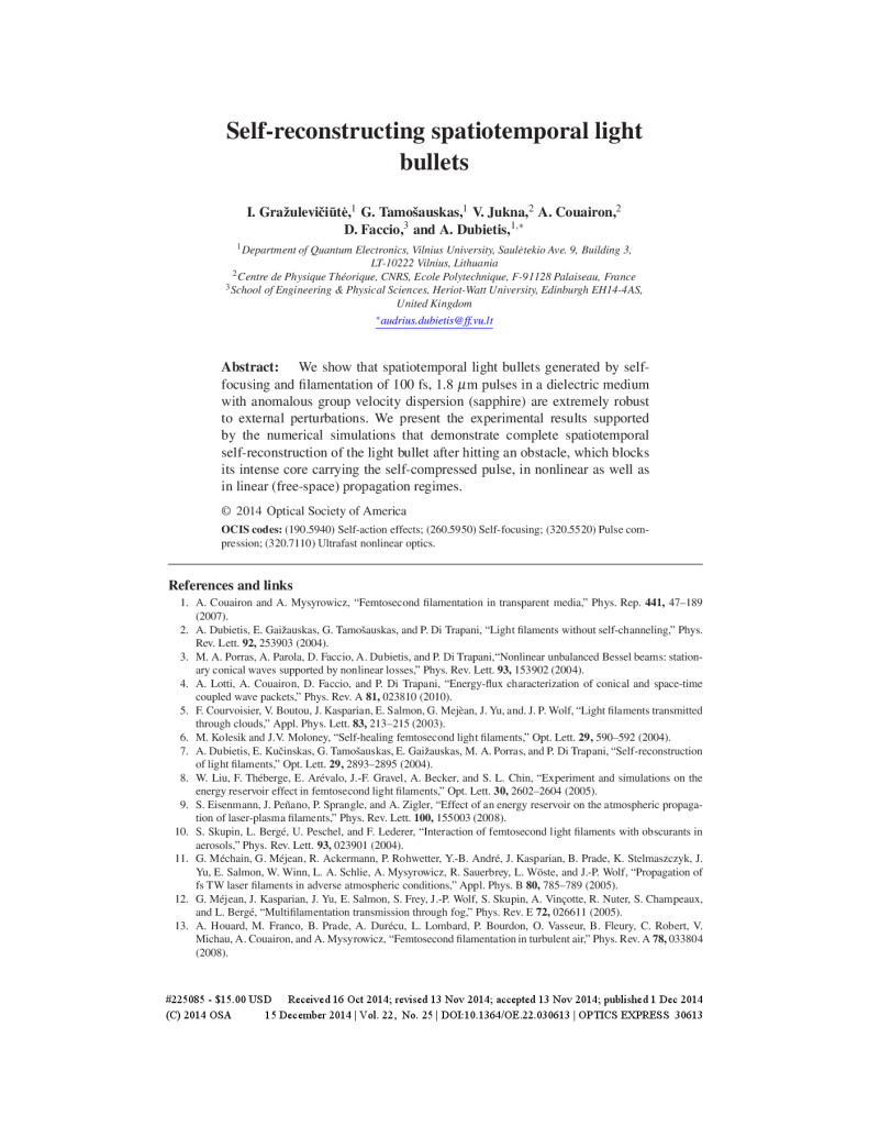 Self-reconstructing spatiotemporal light bullets