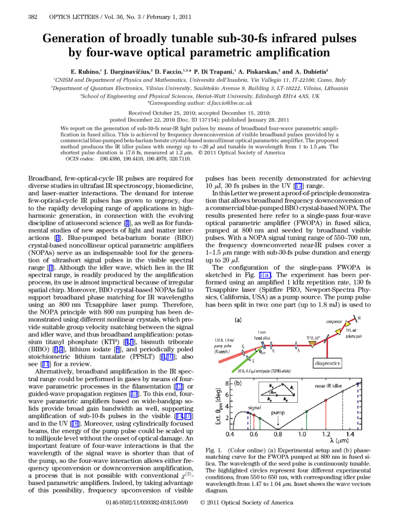 Generation of broadly tunable sub-30-fs infrared pulses by four-wave optical parametric amplification