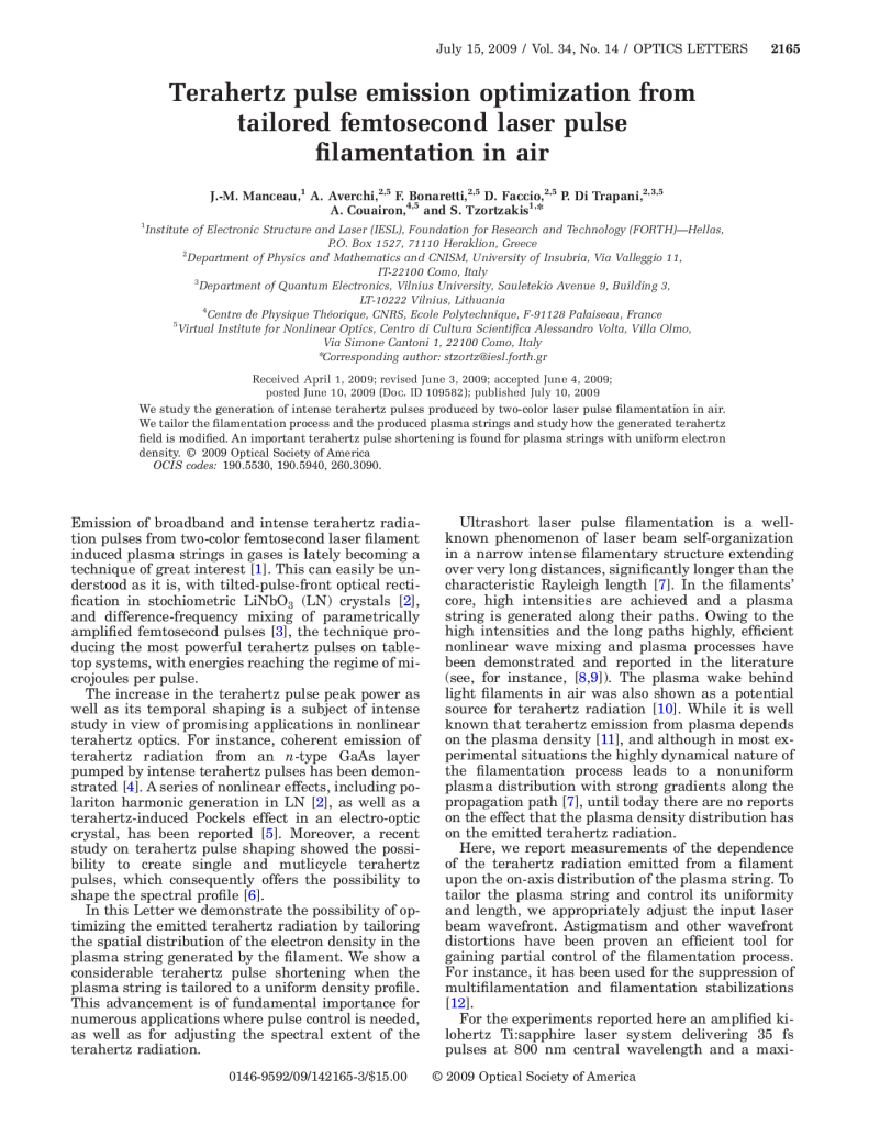 Terahertz pulse emission optimization from tailored femtosecond laser pulse filamentation in air