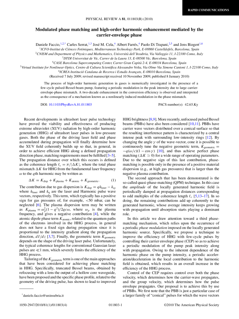Modulated phase matching and high order harmonic enhancement mediated by the carrier envelope phase