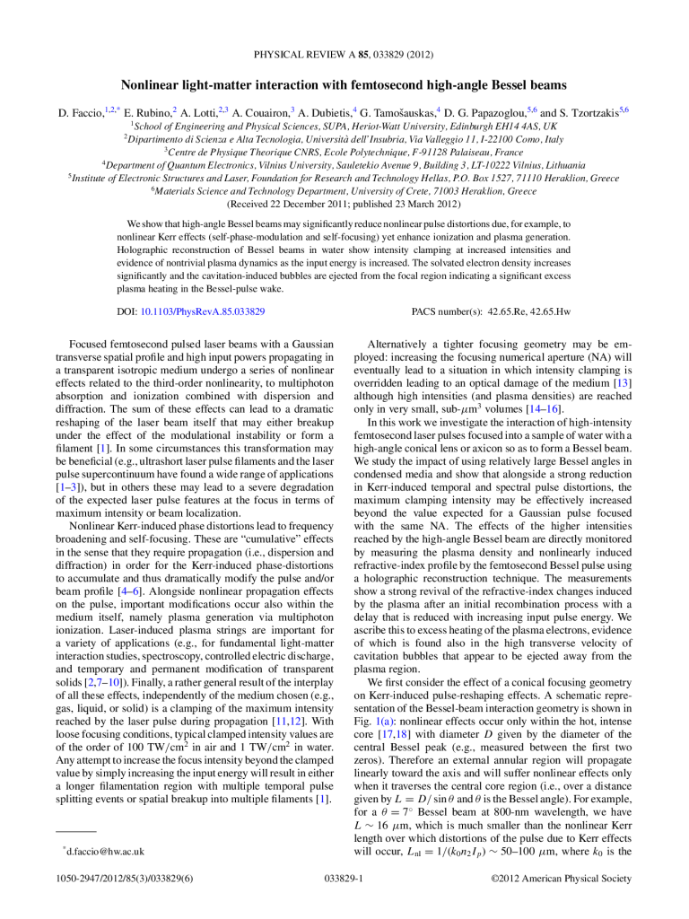 Nonlinear light-matter interactions with femtosecond high-angle Bessel beams