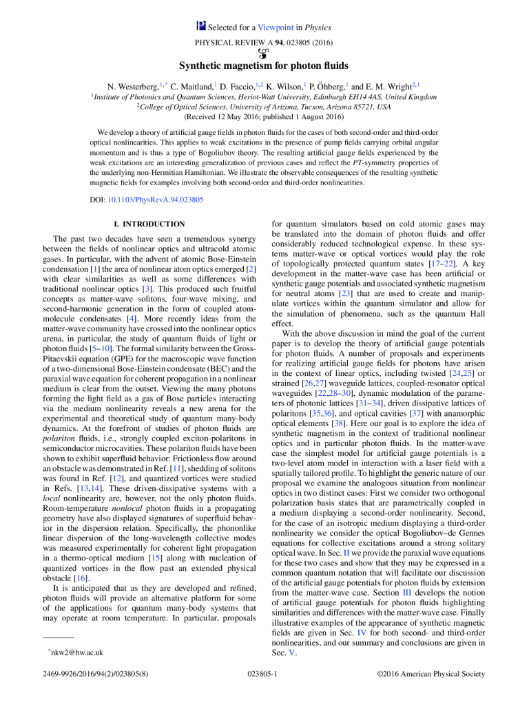 Synthetic magnetism for photon fluids
