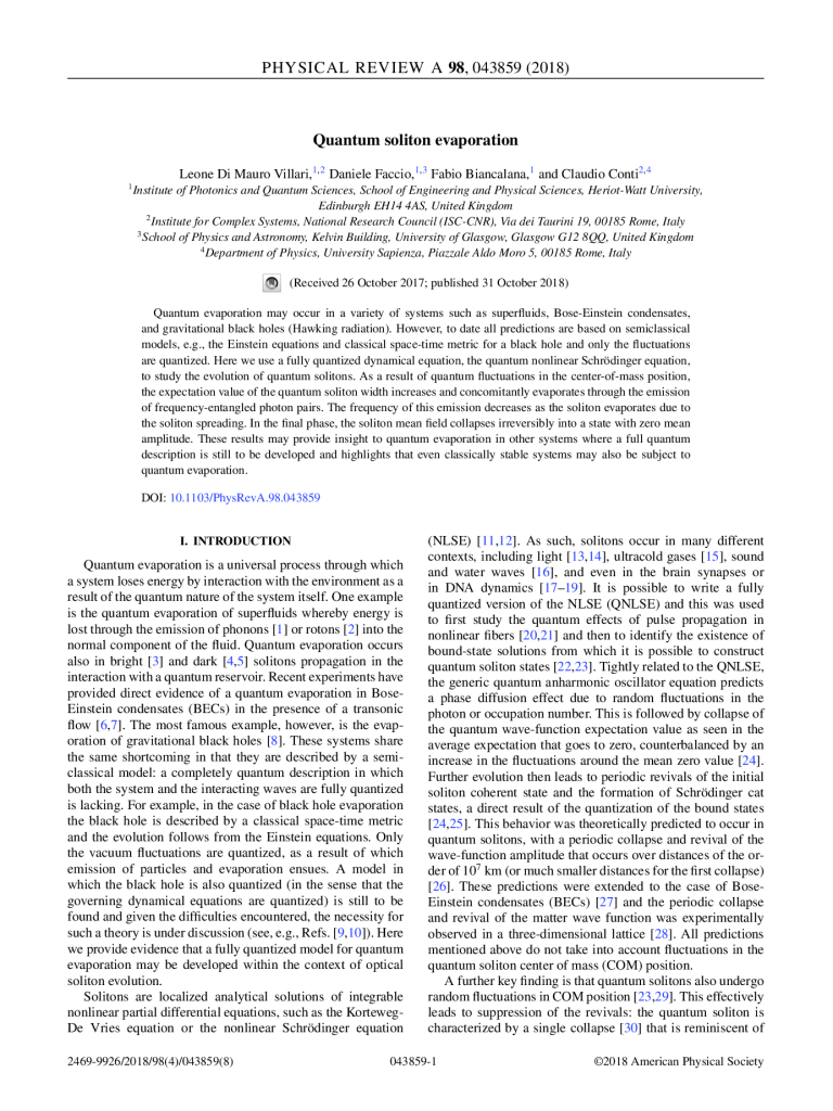 Quantum soliton evaporation