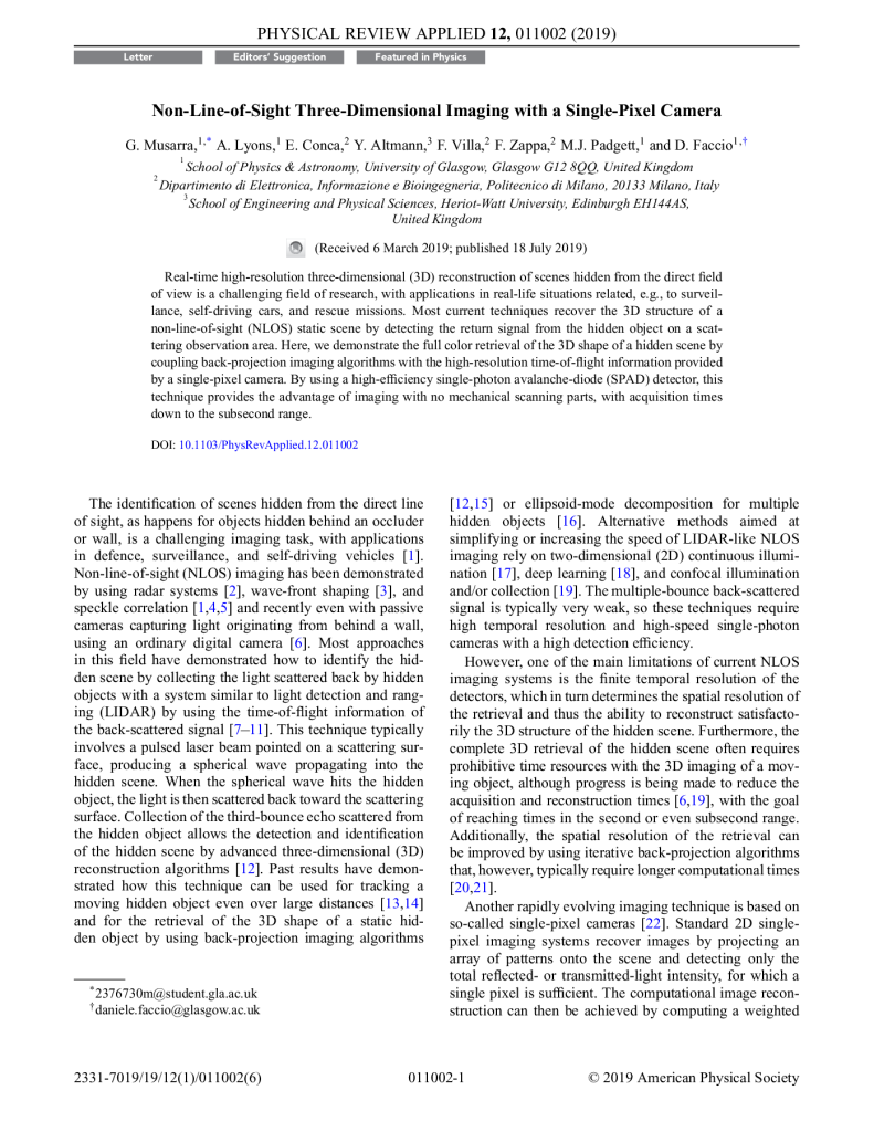 Non-line-of-sight 3D imaging with a single-pixel camera