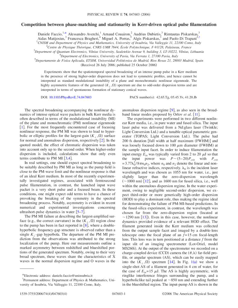 Competition between Phase-matching and stationarity in Kerr-driven optical pulse filamentation