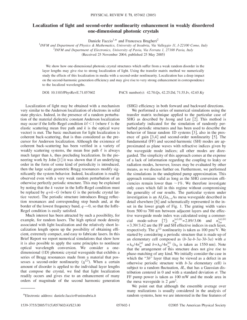 Localization of light and second-order nonlinearity enhancement in weakly-disordered one-dimensional photonic crystals