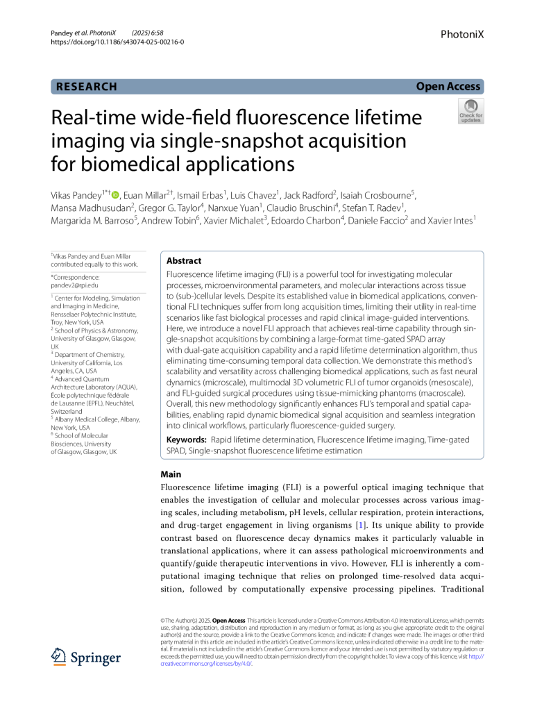 Real-Time Wide-Field Fluorescence Lifetime Imaging via Single-Snapshot Acquisition for Biomedical Applications