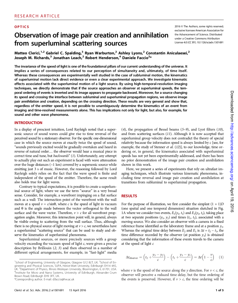 Observation of image pair creation and annihilation from superluminal scattering sources
